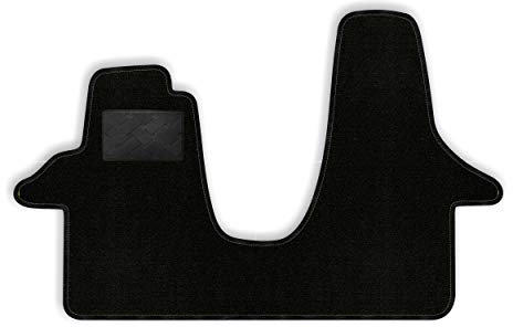 Bär-AfC Auto Fußmatten Ideal passend für VW T5 Caravelle 2003-2015, Autoteppiche Nadelvlies Schwarz, Rand Kettelung Schwarz, Trittschutz Kunststoff, Set 1-teilig, VW04388