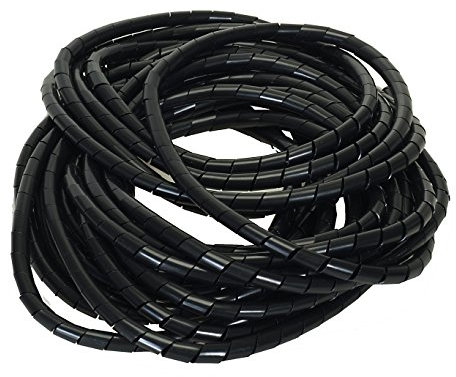 Flexible-Kabelspirale Spiralschlauch Wickelschlauch - Bündelbereich Ø 6-60 mm Länge 10 m SCHWARZ