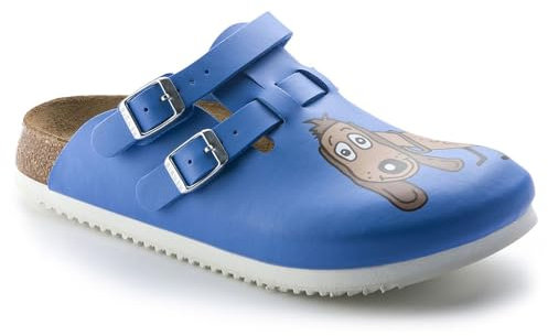 BIRKENSTOCK Damen Kay Birko-Flor Clogs, 38 EU Schmal, Blau Dog Blue