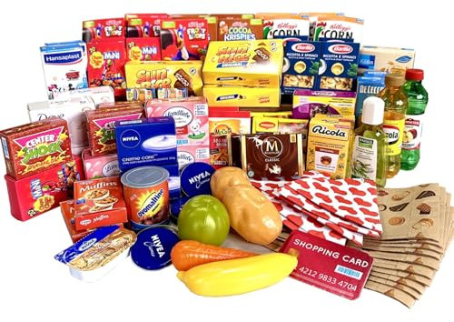 TikTakToo Miniatur Faltschachteln Kaufladen Zubehör Spielset Der Kleine Kaufmann Tanner 0100.6 - Kaufmannsladenzubehör 95-teilig