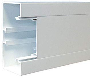 Gewiss Brüstungskanal, 8 Meter, 70x130 mm, Ober- und Unterteil, Reinweiß, DN11750, 4X 2m inkl. Deckel