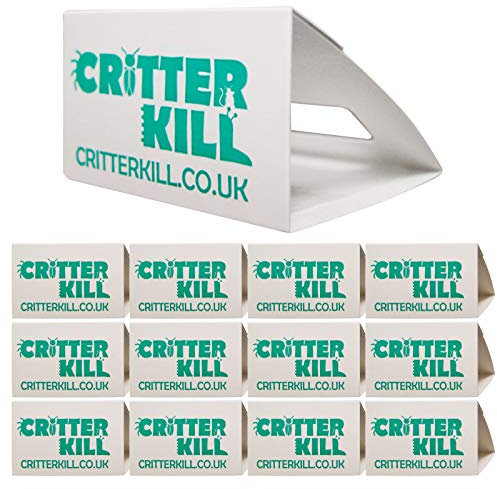 CritterKill Spider Trap 12 Pack - Spiders And Crawling Insect Killer Traps - Child And Pet Safe - Eco Friendly