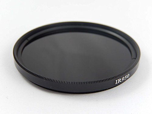 vhbw Universal Infrarot Filter 950nm für kompatibel mit Kamera Objektiven mit 58mm Filtergewinde - Zirkularer IR-Filter, Schwarz