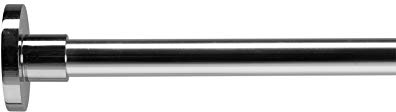 Croydex AD116541 Round Section Shower Curtain Rod With Rings Maximum Length 2500mm Chrome