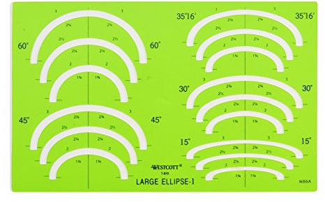 Westcott Large Ellipse Template #1 (T-810)