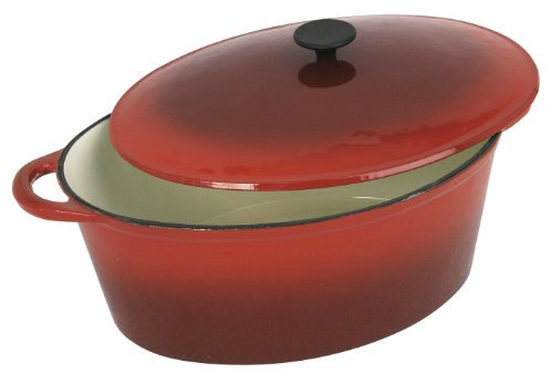 Crealys 501750 - Cocotte Ovalada de Hierro Fundido, 9 l