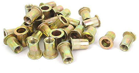 uxcell a15072400ux0462 M6x15mm Metric Flat Head Blind Rivet Nut Insert Nutsert 30pcs Pack of 30