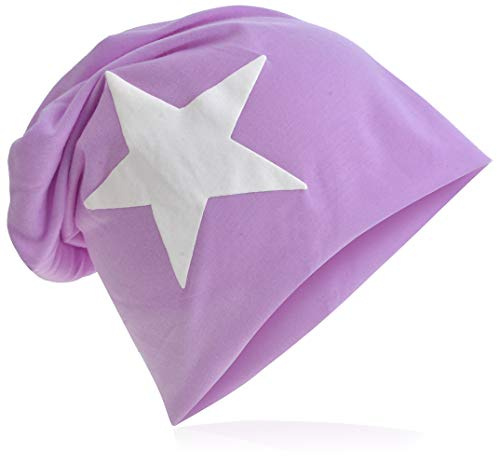 Jersey Slouch beanie, lång mössa med stjärna, unisex och enfärgad för män och kvinnor, trendig, En Storlek