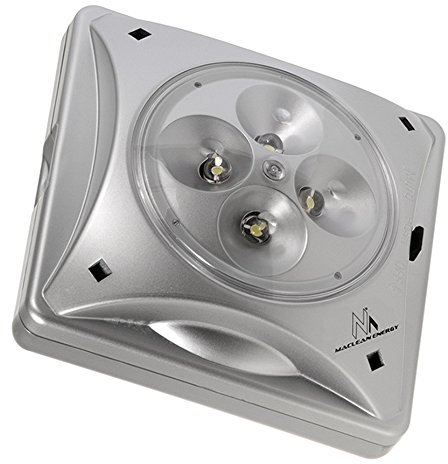 Maclean MCE124 Solar Schirm-leuchte LED Sonnenschirm Licht LED Dämmerungssensor 4xLED Magnet Verbindung Regenschirm