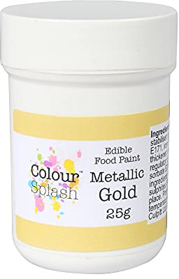 Colour Splash Edible Food Paint Metallic Gold, 25 g (Pack of 1)