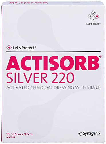 ACTISORB 220 Silver 6,5x9,5 cm steril Kompressen 10 St