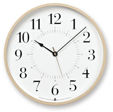 Lemnos AWA13-05 Awa Clock Toki Horloge Murale Blanc