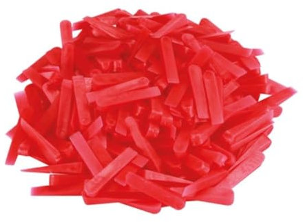 Toolland Cuña de baldosas, sistema de nivelación, 100 piezas, plástico, rojo