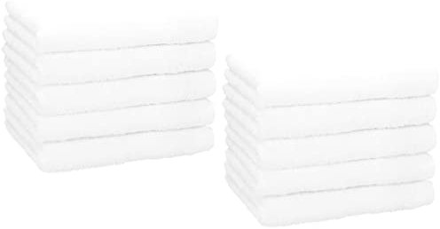 Betz 10er Premium Gästehandtücher-Set - Gesichtstücher-Set - Handtücher-Set - Händehandtücher - 30 x 50cm - weiß