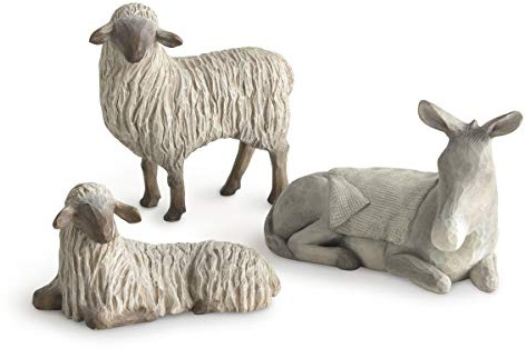 Willow Tree Gentle Animals of The Stable for The Christmas Story, Sculpted Hand-Painted Nativity Figures, 3-Piece Set