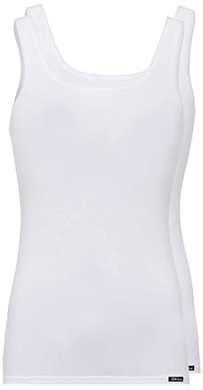 Skiny Damen Advantage Cotton Tank Top (DE/NL/SE/PL, Numerisch, 40, Regular, Regular, 2 x weiß)