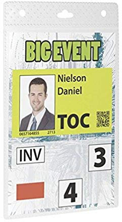 Durable Event-Namensschild A6, 20 Stück, transparent, 852619