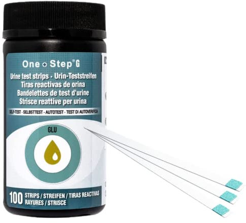One Step: Glucose Urine 100 Dipstick Test Strips - Ideal for Quick and Easy Diabetes Testing