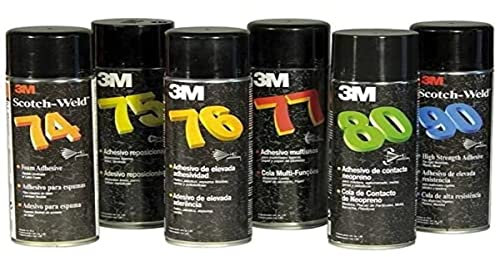 3M Sprühklebstoff 90, Mit kurzer Verarbeitungszeit und guter Klebkraft auf PE, PP, 500 ml (1-er Pack)