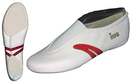 IWA 502 artistic gymnastic shoes made in Germany , Creme/Rot , 33