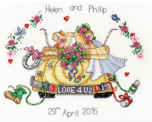 Bothy Threads Just Married korsstygn broderi kit