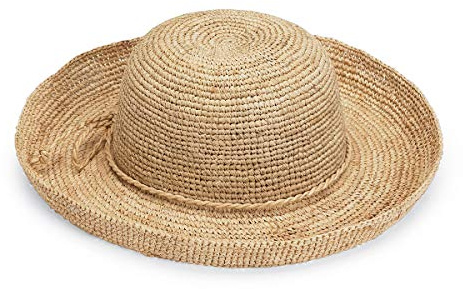 Wallaroo Hat Company – Women’s Catalina Sun Hat – Wide Brim Natural Fiber and Adjustable Sizing for Medium Crown Sizes – Chic Hat for Garden Parties, Beach Getaways and Outdoor Events (Natural)
