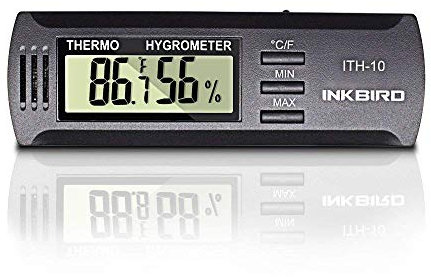 Inkbird ITH-10 Thermomètre Hygromètre Numérique, Moniteur Temperature Humidite Portable Mini Max avec Écran LCD pour Frigo,Terrarium,Serre,Reptiles,Aquarium