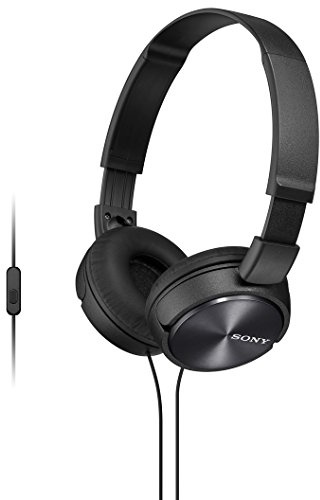 Sony MDR-ZX310AP ZX Series Wired On Ear Headphones with mic, Black