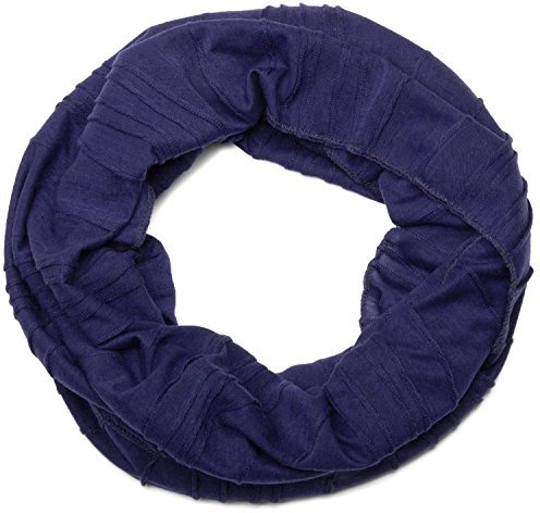 styleBREAKER Loop Schal mit Falten Muster, Schlauchschal, Tuch, Unisex 01018082, Farbe:Lila