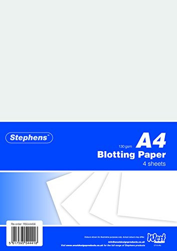 Stephens RS544456 Löschpapier, a 4 Blatt, 130 g/m2, weiß