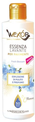 Wexor Detersivo Pavimenti Super Profumato senza Risciacquo con Oli Essenziali fresco Profumo di Fiori Essenza Lavante per Pavimenti Detergente Neutro Concentrato Pulisce a fondo 50 Dosi