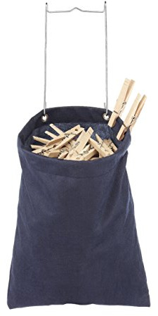 Whitmor Hanging Clothespin Bag Navy