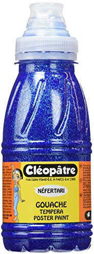 Cleopatre - PP250-5 - Pintura con purpurinas plateadas - Frasco de 250 ml - Azul