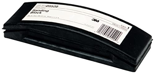 3M Sanding Block, Rubber, 05520, 2-3/4 in x 8 in , Black