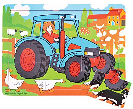 Bigjigs Toys Tray Puzzle Tractor