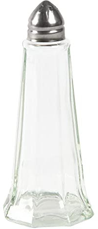 Lot de 12 salières et poivrières en verre Motif Tour Eiffel 111 x 45 mm