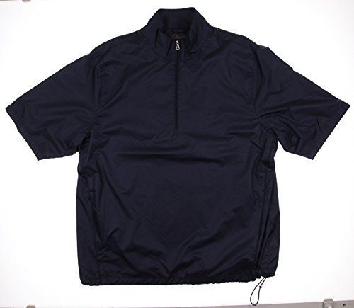 Greg Norman Collection Men's 1/4 Zip Performance Short Sleeve Jacket, Navy, 3X-Large