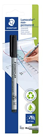 Staedtler 315-9 BKDA Lumocolor Universalstift M-Spitze circa, 1 mm, non-permanent, schwarz