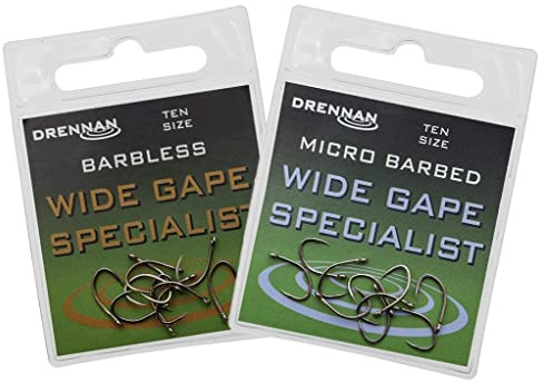 Drennan Wide Gape Specialist Micro Barbed Hooks Size 14 Qty 10