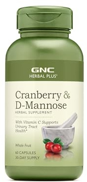 GNC Herbal Plus Cranberry D-Mannose, 60 capsules
