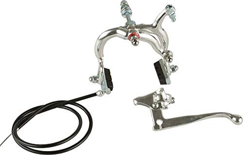 Felgenbremse Fahrrad Aluminium Vorderrad Zangenbremse 60-80 mm Hollandrad inklusive Bremshebel und Bremszug