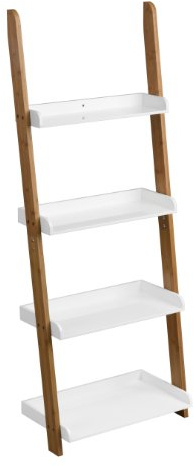 Premier Housewares Ladder Shelving Wooden Shelf Garden Shelves Outdoor Shelf Plant Ladder Outdoor Shelf Unit Wooden Ladder 144 cm x 55 cm x 35 cm