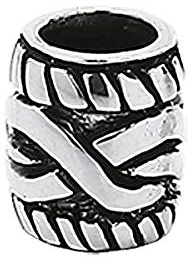 NKlaus 925 STERLING SILVER Celtic Gothic beard bead and braid bead Ran 7132