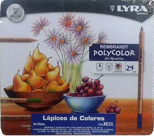 LYRA 2001240 Rembrandt Polycolor Künstler-Farbstifte, Holz, farbig Sortiert, 24 Stück (1er Pack)