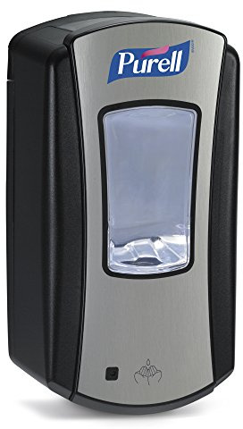 Purell LTX-12 Touch-Free Hand Sanitizer Dispenser, Chrome/Black, for 1200 mL Purell LTX-12 Hand Sanitizer Refills (Pack of 1 - Refills sold separately) - 1928-04