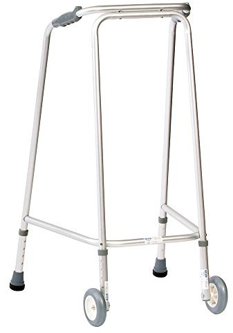 NRS Healthcare Walking Frame (Wheeled) N73260 Adjustable Height - Large (Eligible for VAT relief in the UK)