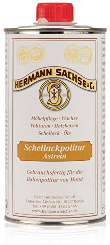 Lustrant à gomme-laque « super blond » transparent 500 ml, incolore, sans nœuds et sans cire