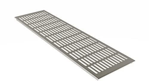 Aluminium Lüftungsgitter Stegblech Heizungsdeckel Edelstahl Optik 150mm x 800mm