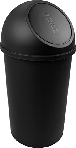 helit H2401295 - Push-Abfallbehälter „the flip“ 25L, schwarz