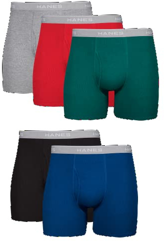 Hanes Ultimate Boxershorts för män, av bomull, flera förpackningar och färger, 5 stycken retroshorts (5-pack), 5 stycken - blandade färger, XL
